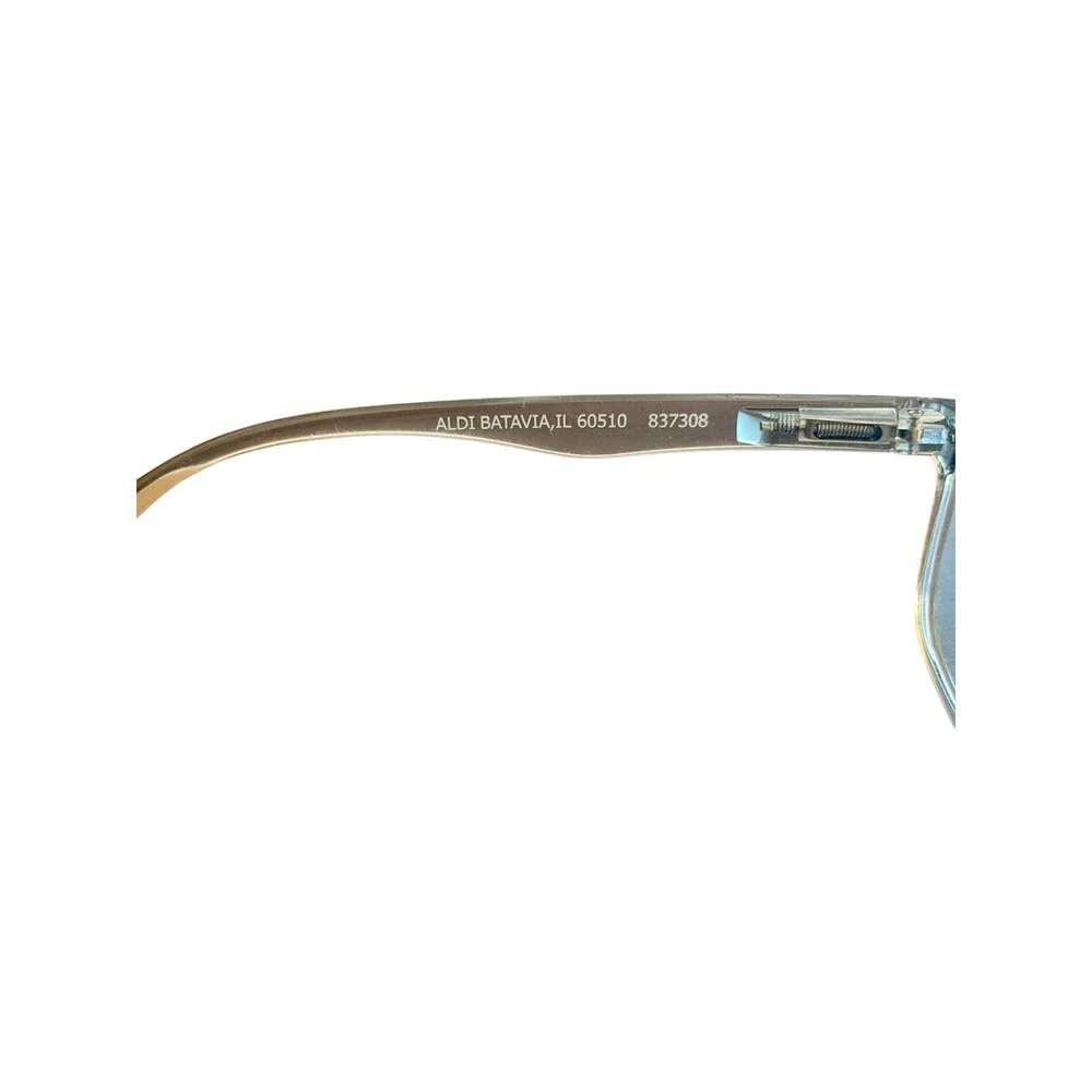 Aldi Batavia Translucent Gray Rectangular Reading Glasses +2.00